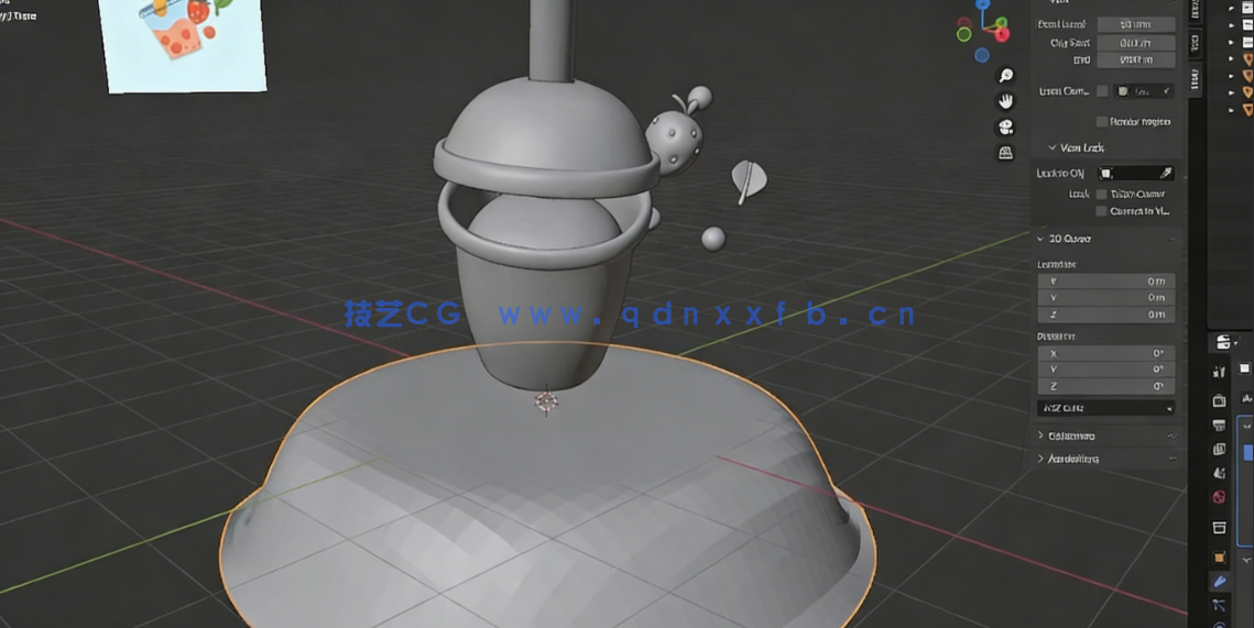Blender食物和饮料实例制作工作流程视频教程(图5) Blender食物和饮料实例制作工作流程视频教程(图5)