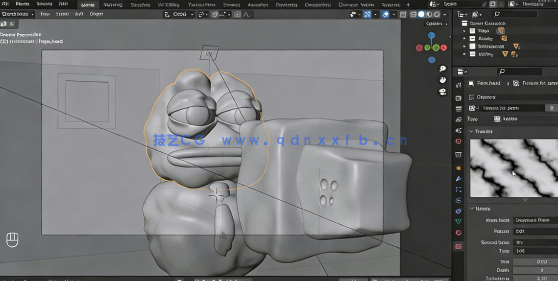 Blender 4粘土风格青蛙完整实例制作视频教程(图3) Blender 4粘土风格青蛙完整实例制作视频教程(图3)