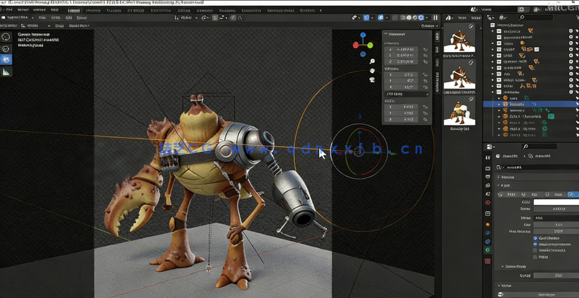 Blender与PS二维和三维角色设计视频教程(图6) Blender与PS二维和三维角色设计视频教程(图6)