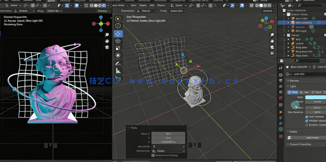 Blender复古3D蒸汽波环绕动画制作视频教程(图3) Blender复古3D蒸汽波环绕动画制作视频教程(图3)