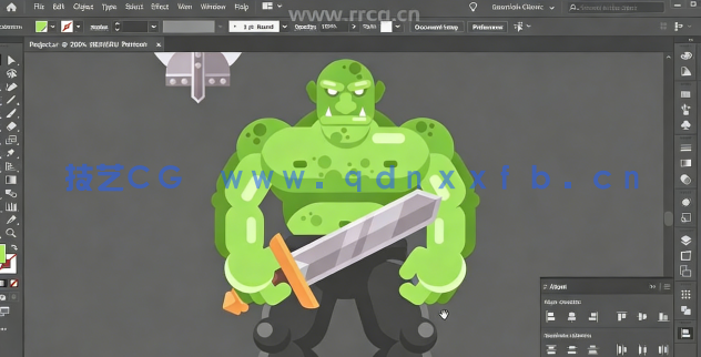 Illustrator CC矢量兽人卡通角色绘制实例训练视频教程(图2) Illustrator CC矢量兽人卡通角色绘制实例训练视频教程(图2)