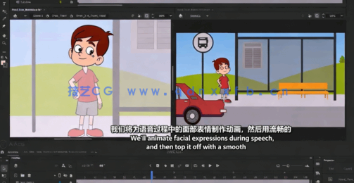 【中文字幕】Adobe Animate 2D卡通角色动画制作全流程视频教程(图4) 【中文字幕】Adobe Animate 2D卡通角色动画制作全流程视频教程(图5)