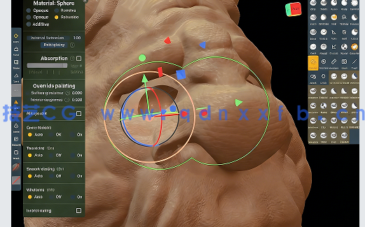 在iPad pro中使用Nomad Sculpt进行3D生物建模视频教程(图3) 在iPad pro中使用Nomad Sculpt进行3D生物建模视频教程(图3)