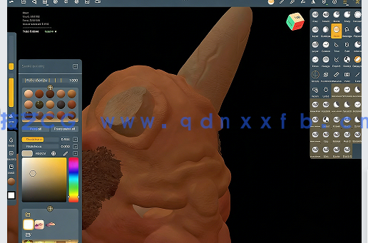 在iPad pro中使用Nomad Sculpt进行3D生物建模视频教程(图5) 在iPad pro中使用Nomad Sculpt进行3D生物建模视频教程(图5)