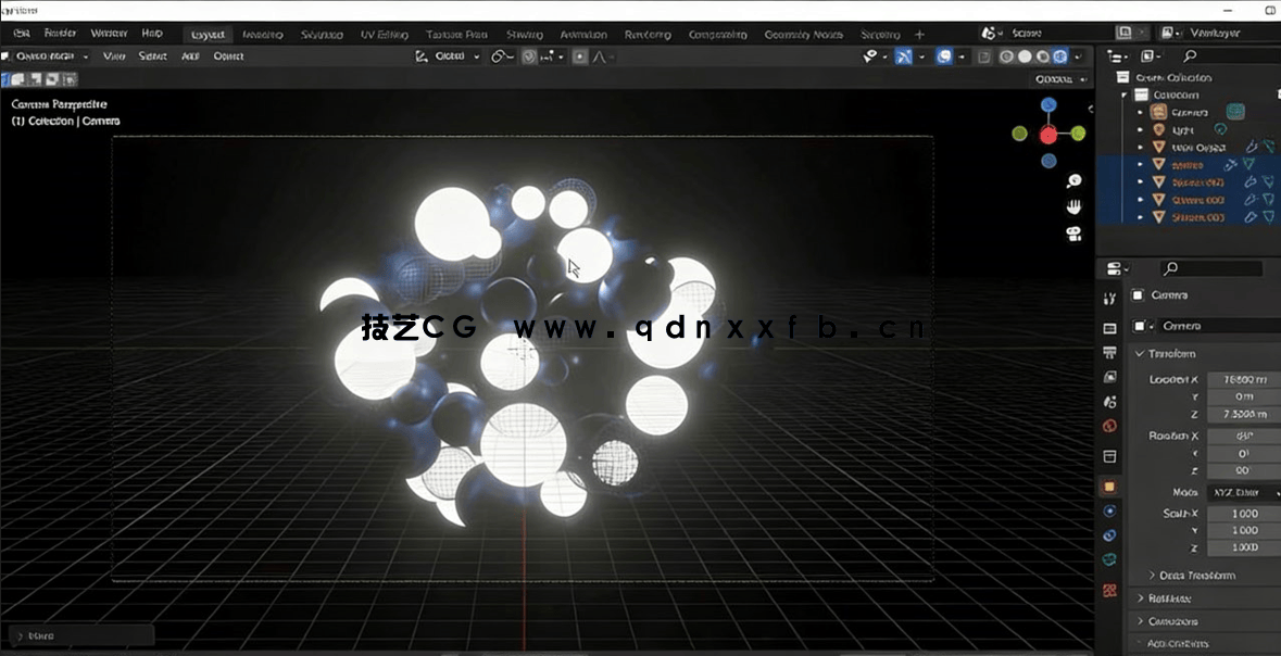 Blender抽象几何图形概念设计雕塑视频教程 (图5) Blender抽象几何图形概念设计雕塑视频教程 (图6)