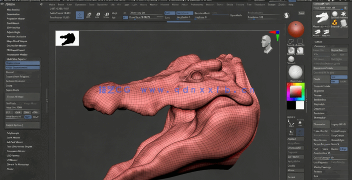 Blender逼真角色雕刻技术训练视频教程 (图5) Blender逼真角色雕刻技术训练视频教程 (图5)