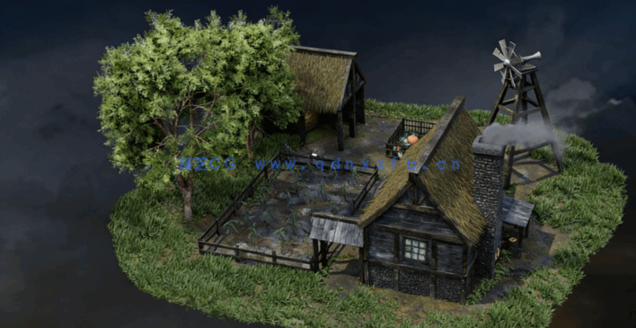Blender 3.0中世纪农场环境场景完整实例制作训练视频教程(图3) Blender 3.0中世纪农场环境场景完整实例制作训练视频教程(图3)