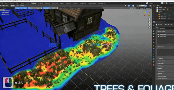 Blender 3.0中世纪农场环境场景完整实例制作训练视频教程(图4) Blender 3.0中世纪农场环境场景完整实例制作训练视频教程(图4)