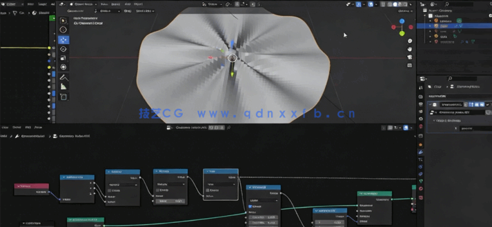 Blender几何节点树莓建模实例制作视频教程 (图5) Blender几何节点树莓建模实例制作视频教程 (图5)