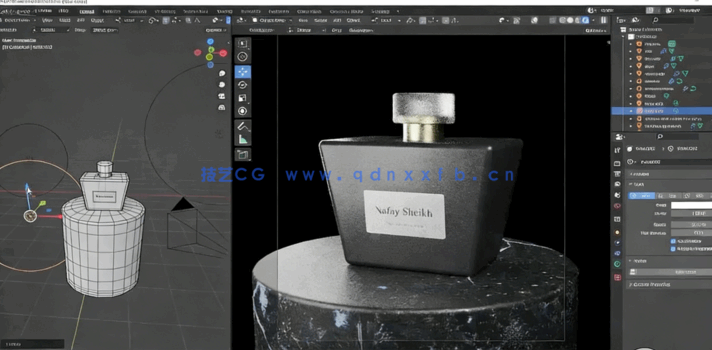 Blender逼真香水产品可视化技术视频教程(图3) Blender逼真香水产品可视化技术视频教程(图3)