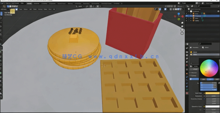 Blender卡通3D建筑动画场景实例制作视频教程(图4) Blender卡通3D建筑动画场景实例制作视频教程(图4)
