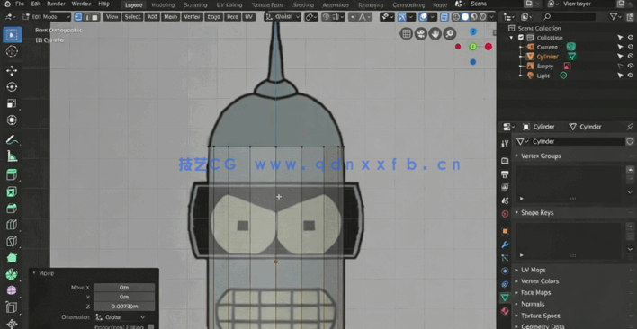 Blender疯狂机器人卡通人物3D建模视频教程(图4) Blender疯狂机器人卡通人物3D建模视频教程(图4)