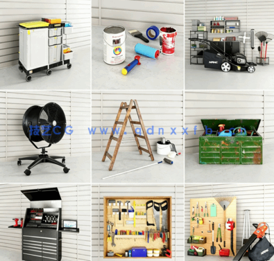 库房花园家用工具3D模型 Evermotion – Archmodels Vol.222(图4) 库房花园家用工具3D模型 Evermotion – Archmodels Vol.222(图4)