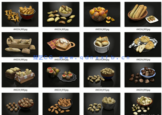 面包甜点坚果食物3D模型 Evermotion – Archmodels Vol.224(图4) 面包甜点坚果食物3D模型 Evermotion – Archmodels Vol.224(图4)