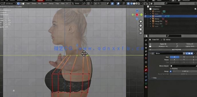 Blender 4编辑模式设置与人体建模训练视频教程(图6) Blender 4编辑模式设置与人体建模训练视频教程(图6)