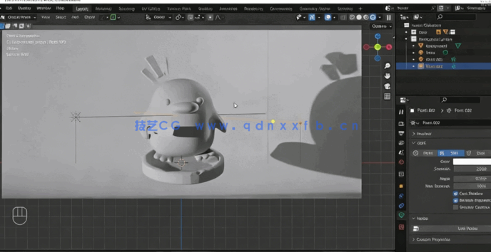 Blender卡通小黄鸭粘土动画实例制作视频教程(图4) Blender卡通小黄鸭粘土动画实例制作视频教程(图4)