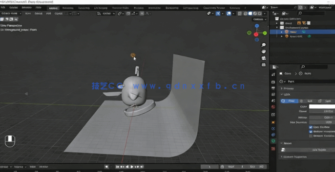 Blender卡通小黄鸭粘土动画实例制作视频教程(图5) Blender卡通小黄鸭粘土动画实例制作视频教程(图5)