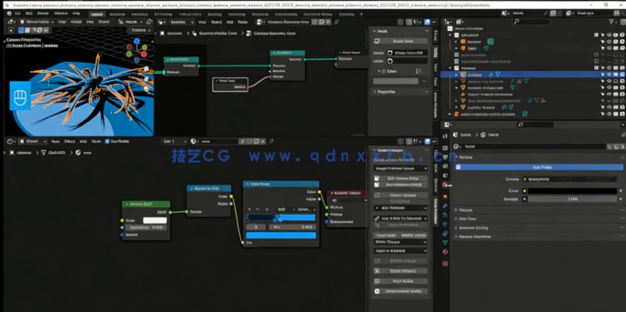 Blender触手怪兽奇幻生物制作视频教程(图2) Blender触手怪兽奇幻生物制作视频教程(图2)