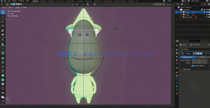 Blender皮克斯动画片《心灵奇旅》角色建模制作视频教程(图3) Blender皮克斯动画片《心灵奇旅》角色建模制作视频教程(图3)