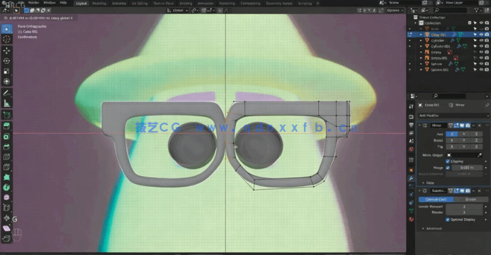 Blender皮克斯动画片《心灵奇旅》角色建模制作视频教程(图4) Blender皮克斯动画片《心灵奇旅》角色建模制作视频教程(图4)