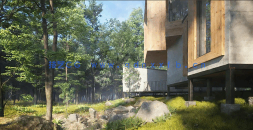 创意森林别墅建筑场景3D模型 Archexteriors Vol. 32(图1)