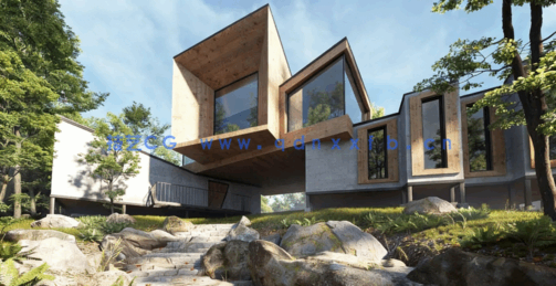 创意森林别墅建筑场景3D模型 Archexteriors Vol. 32(图4)