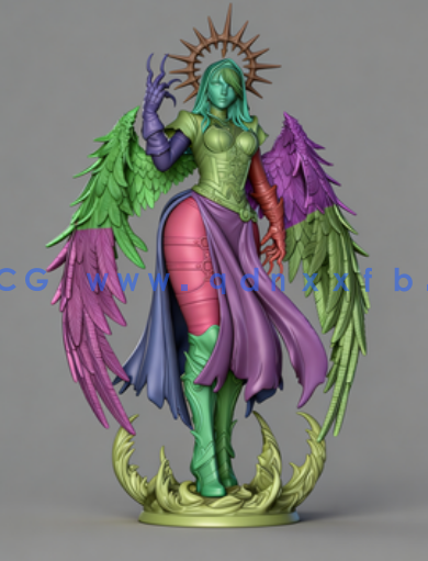 [3D打印人物] 腐化堕落修女Corrupted Nun角色雕刻手办3D打印模型(图4)