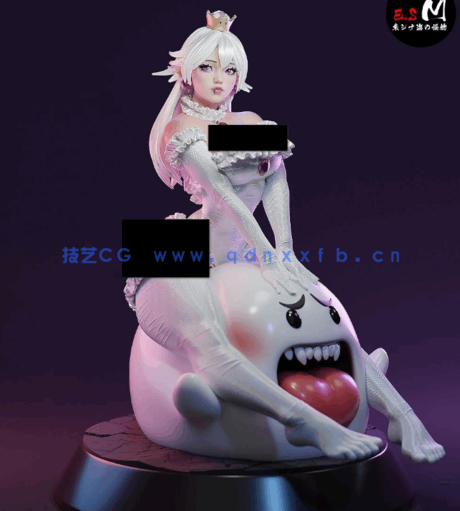 [3D打印人物] 害羞幽灵公主Booette《超级马力欧》游戏角色雕刻手办3D打印(图5)