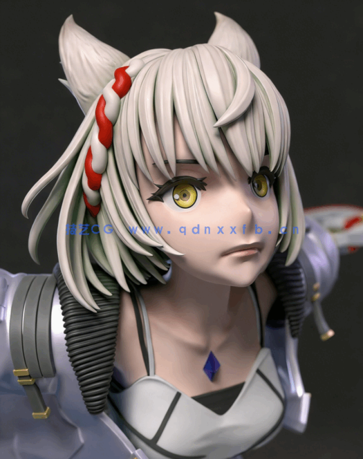 [3D打印人物] 弥央Mio《异度神剑3》游戏角色雕刻手办3D打印模型(图3)