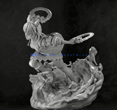 [3D打印人物] 弥央Mio《异度神剑3》游戏角色雕刻手办3D打印模型(图4)