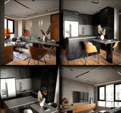 [室内设计] Blender高质量室内家具设计场景3D模型 第八季(图3)