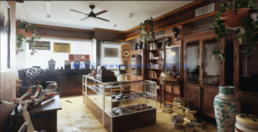 [室内设计] 小镇家乡街头小市场商店书店旧货店室内建筑场景3D模型合集(图3)