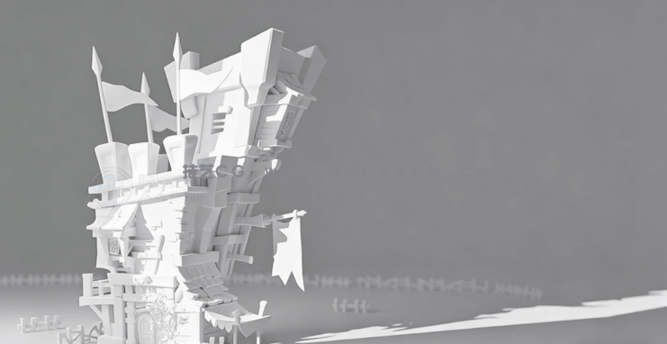 Blender微场景从建模到渲染风格化资产制作视频教程(图3) Blender微场景从建模到渲染风格化资产制作视频教程(图3)