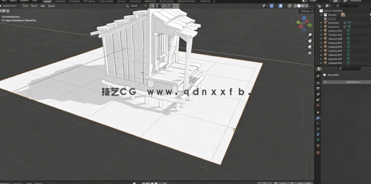Blender微场景从建模到渲染风格化资产制作视频教程(图6) Blender微场景从建模到渲染风格化资产制作视频教程(图6)