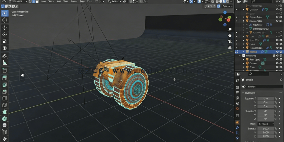 Blender逼真机器人模型完整制作流程视频教程(图5) Blender逼真机器人模型完整制作流程视频教程(图5)