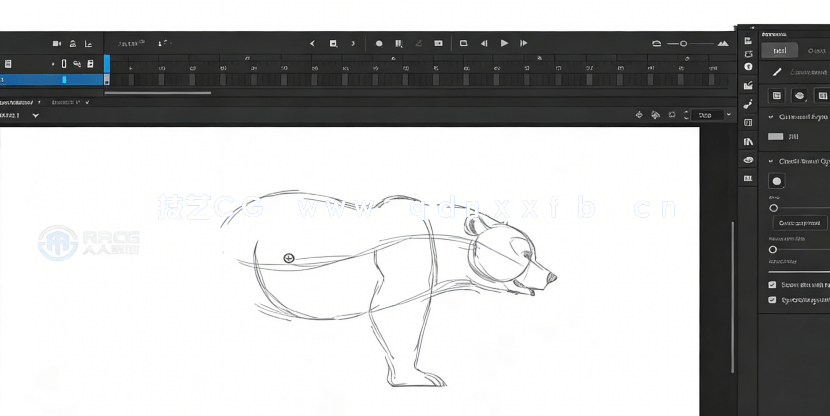 Adobe Animate动物行走奔跑姿态动画制作视频教程(图5) Adobe Animate动物行走奔跑姿态动画制作视频教程(图5)