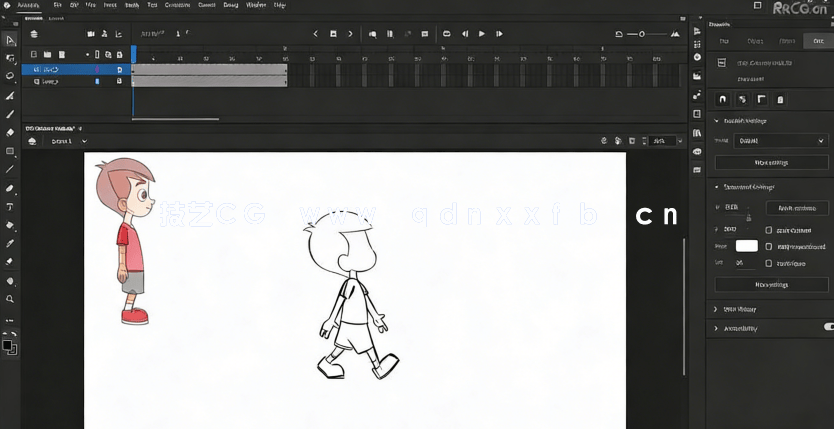 Adobe Animate卡通角色姿态行走动画制作视频教程(图3)