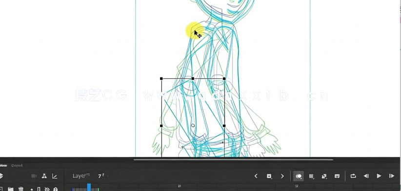 Animate创建通人物步行循环动画视频教程(图3) Animate创建通人物步行循环动画视频教程(图3)