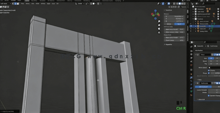 Blender现代房屋建筑室内设计实例制作流程视频教程(图3) Blender现代房屋建筑室内设计实例制作流程视频教程(图3)