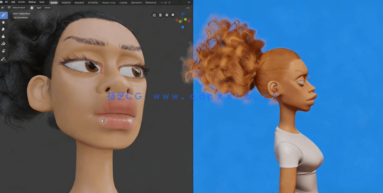 Blender夸张卡通角色建模工作流视频教程 (图3) Blender夸张卡通角色建模工作流视频教程 (图3)