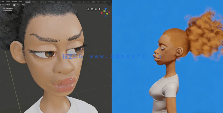 Blender夸张卡通角色建模工作流视频教程 (图4) Blender夸张卡通角色建模工作流视频教程 (图4)