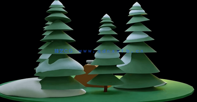 Blender圣诞树小屋建模初学者入门训练视频教程(图2) Blender圣诞树小屋建模初学者入门训练视频教程(图2)