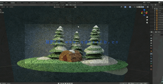 Blender圣诞树小屋建模初学者入门训练视频教程(图5) Blender圣诞树小屋建模初学者入门训练视频教程(图5)