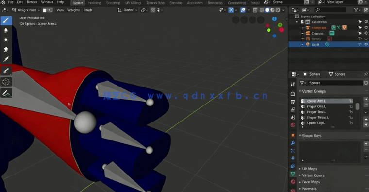 Blender卡通角色建模绑定动画全流程视频教程 (图2) Blender卡通角色建模绑定动画全流程视频教程 (图2)