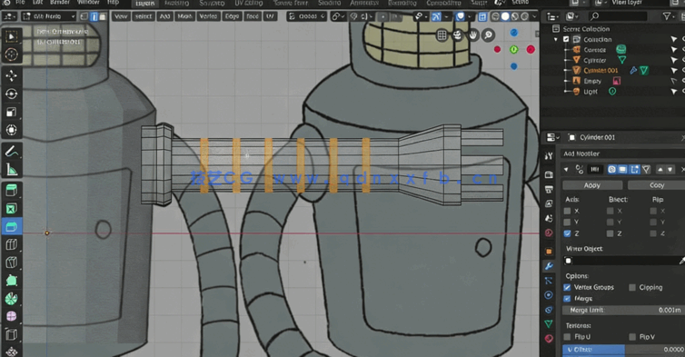 Blender卡通角色建模绑定动画全流程视频教程 (图3) Blender卡通角色建模绑定动画全流程视频教程 (图3)