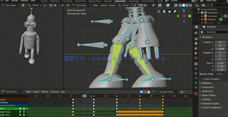 Blender卡通角色建模绑定动画全流程视频教程 (图4) Blender卡通角色建模绑定动画全流程视频教程 (图4)