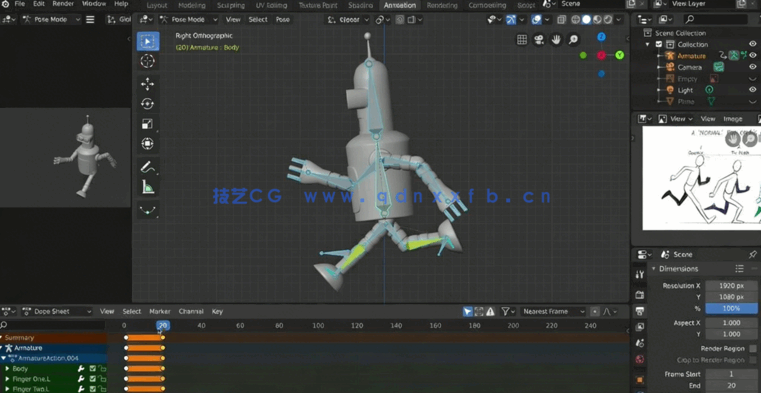 Blender卡通角色建模绑定动画全流程视频教程 (图5) Blender卡通角色建模绑定动画全流程视频教程 (图5)