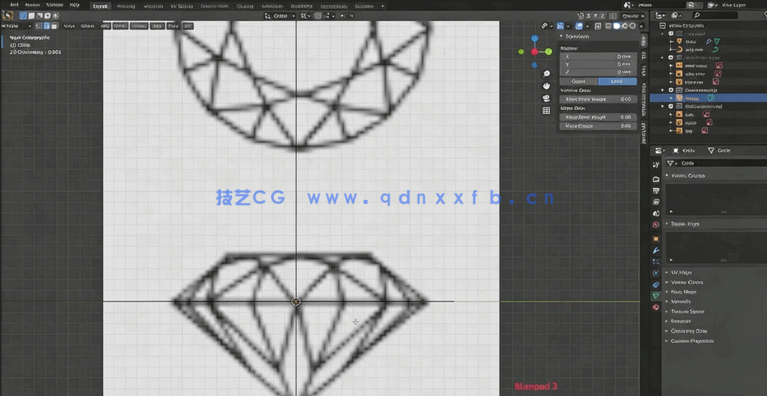 Blender中创建3D奢华珠宝模型视频教程(图5) Blender中创建3D奢华珠宝模型视频教程(图5)