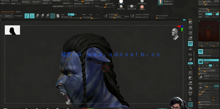 ZBrush阿凡达影视角色数字雕刻实例训练视频教程(图2) ZBrush阿凡达影视角色数字雕刻实例训练视频教程(图2)