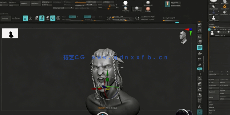 ZBrush阿凡达影视角色数字雕刻实例训练视频教程(图4) ZBrush阿凡达影视角色数字雕刻实例训练视频教程(图4)